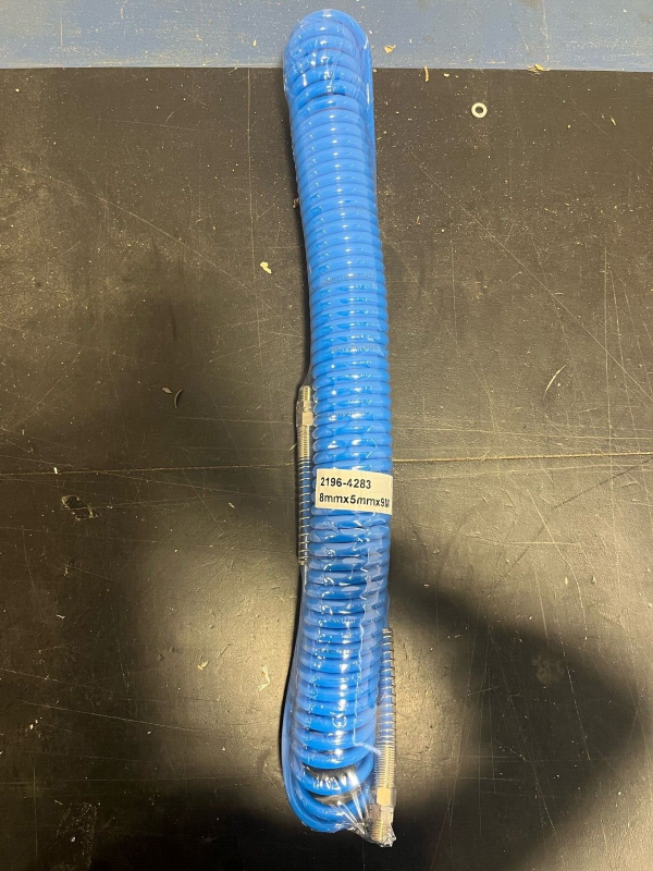 Air Hose Recoil hose 8mm OD x 5mm ID 9m in blue