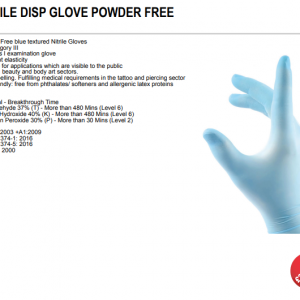 PPE nitrile disposable glove powder free